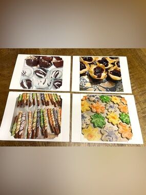 Assorted Dessert Photo Greeting Cards - Set of 4